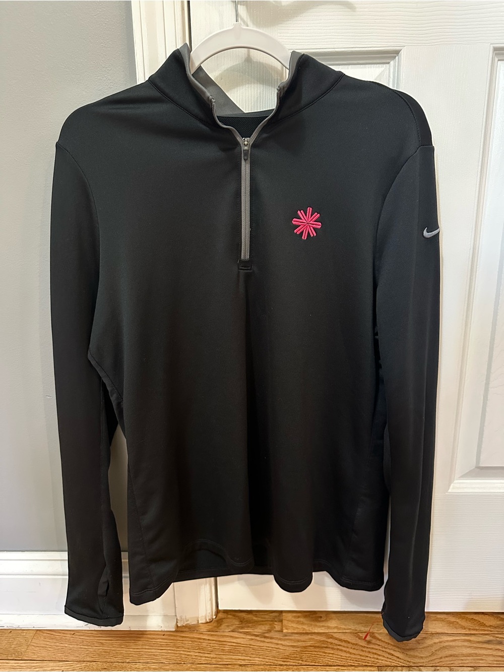 Women’s Nike Golf Dri Fit Quarter-Zip Performance Too with Pink Logo